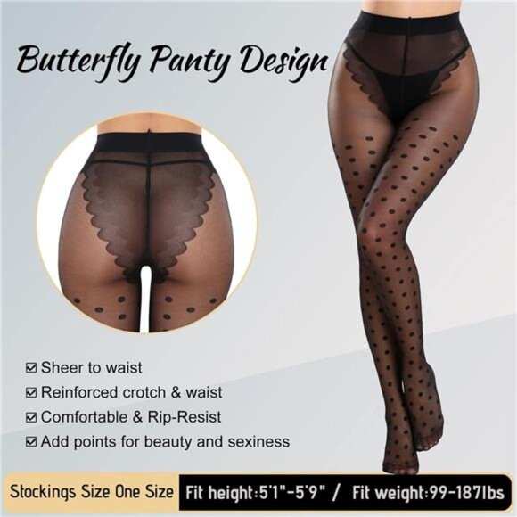 Women's Sheer Patterned Tights Stockings 20 Denier Pantyhose Nylons - Picture 2 of 5